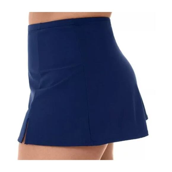 Swim Solutions Tummy Control Swim Skirt Skort Bottom Navy Blue 20W NWT - Picture 2 of 6